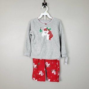 Carter's Holiday Unicorn Cozy Pajamas 2 piece Set